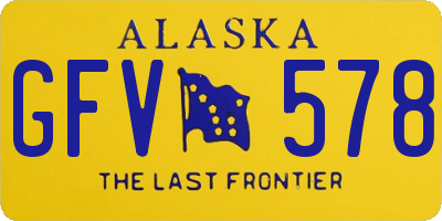 AK license plate GFV578