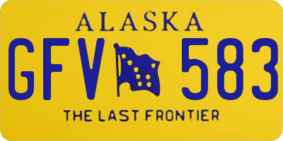 AK license plate GFV583