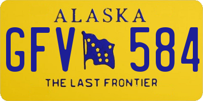 AK license plate GFV584