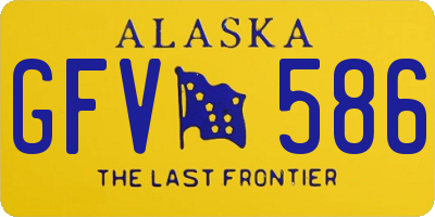AK license plate GFV586