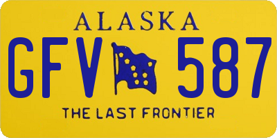 AK license plate GFV587