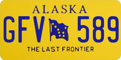 AK license plate GFV589