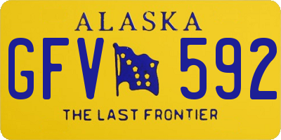 AK license plate GFV592