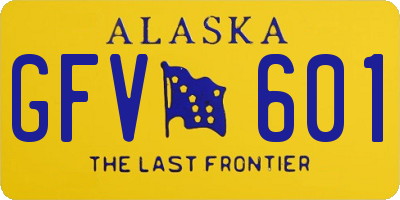 AK license plate GFV601