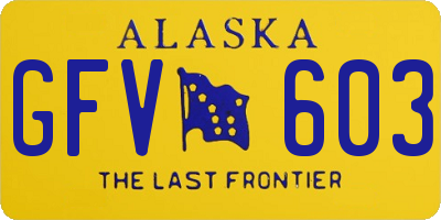 AK license plate GFV603