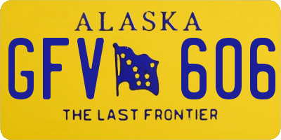 AK license plate GFV606