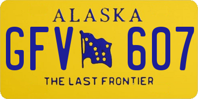 AK license plate GFV607