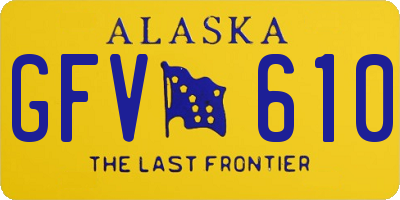 AK license plate GFV610