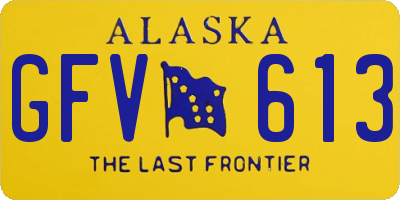 AK license plate GFV613