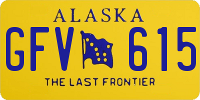AK license plate GFV615