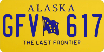 AK license plate GFV617