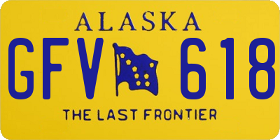 AK license plate GFV618