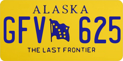 AK license plate GFV625