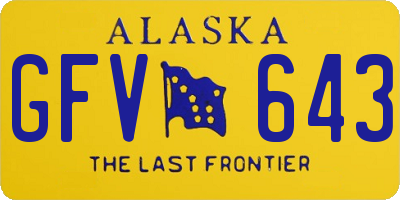 AK license plate GFV643