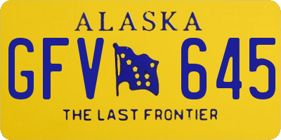 AK license plate GFV645