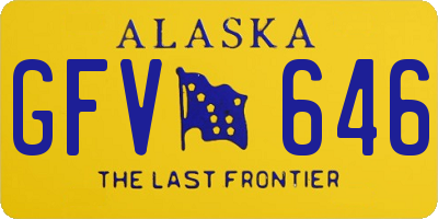 AK license plate GFV646