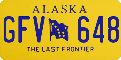 AK license plate GFV648