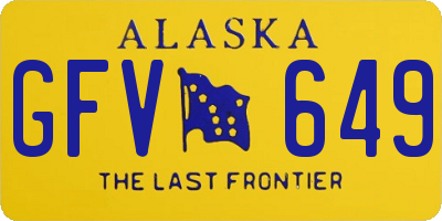AK license plate GFV649