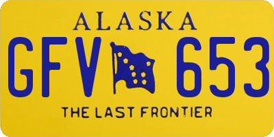 AK license plate GFV653