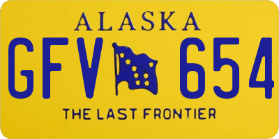 AK license plate GFV654