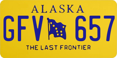 AK license plate GFV657