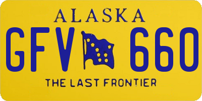 AK license plate GFV660