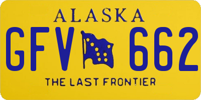 AK license plate GFV662
