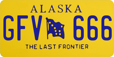 AK license plate GFV666