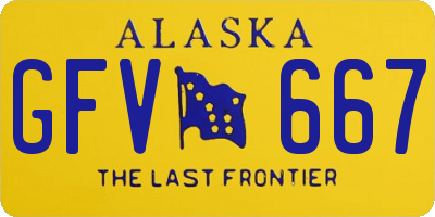 AK license plate GFV667