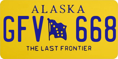 AK license plate GFV668