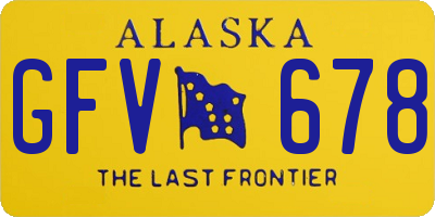 AK license plate GFV678
