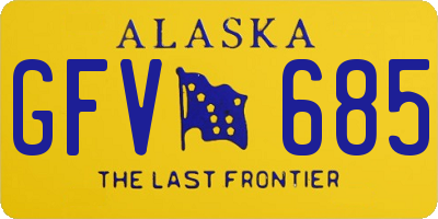 AK license plate GFV685