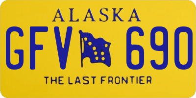 AK license plate GFV690