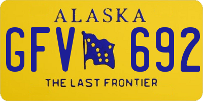 AK license plate GFV692