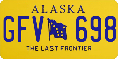 AK license plate GFV698