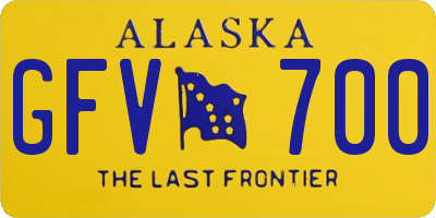 AK license plate GFV700