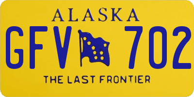 AK license plate GFV702