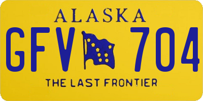 AK license plate GFV704