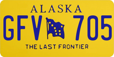 AK license plate GFV705