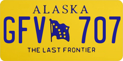 AK license plate GFV707