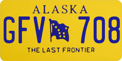 AK license plate GFV708