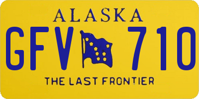 AK license plate GFV710