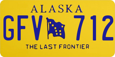 AK license plate GFV712