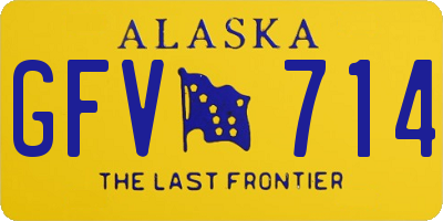 AK license plate GFV714