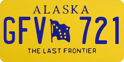 AK license plate GFV721