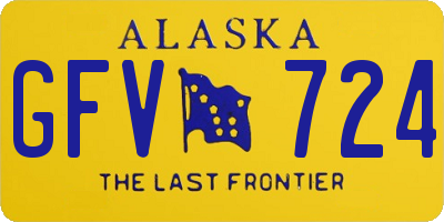 AK license plate GFV724