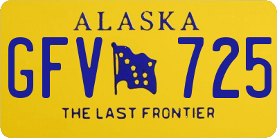 AK license plate GFV725