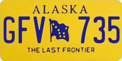 AK license plate GFV735