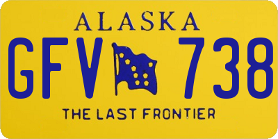 AK license plate GFV738
