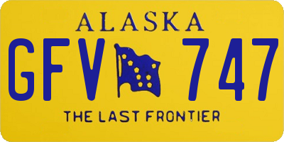 AK license plate GFV747